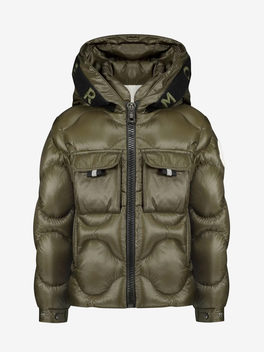 Moncler Enfant Boys Olive Down-Filled Zonzo Padded Jacket Winter Coat