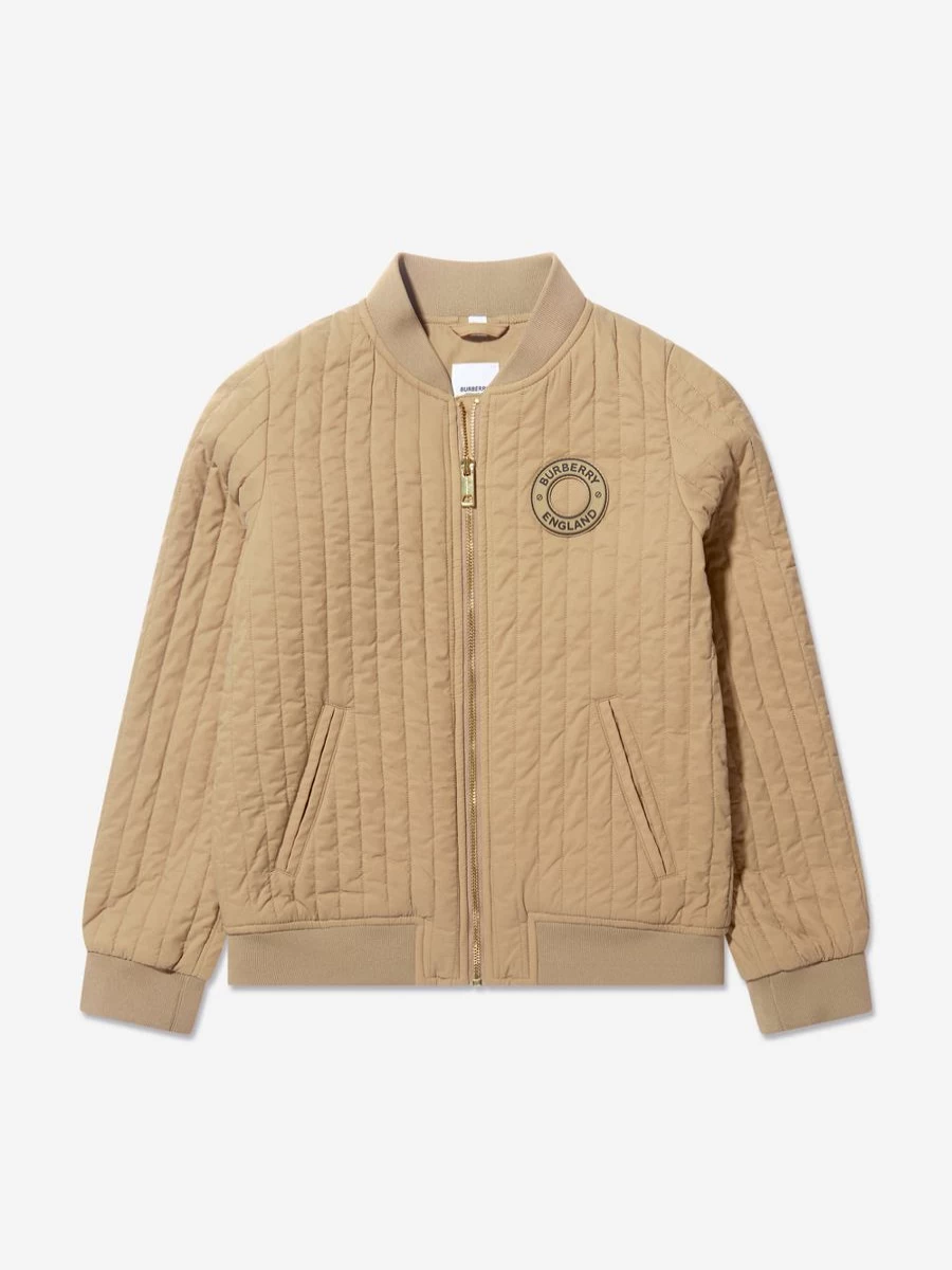 Burberry Boys Jago Beige Zip-Up Jacket | Kids Lightweight Outerwear Coat
