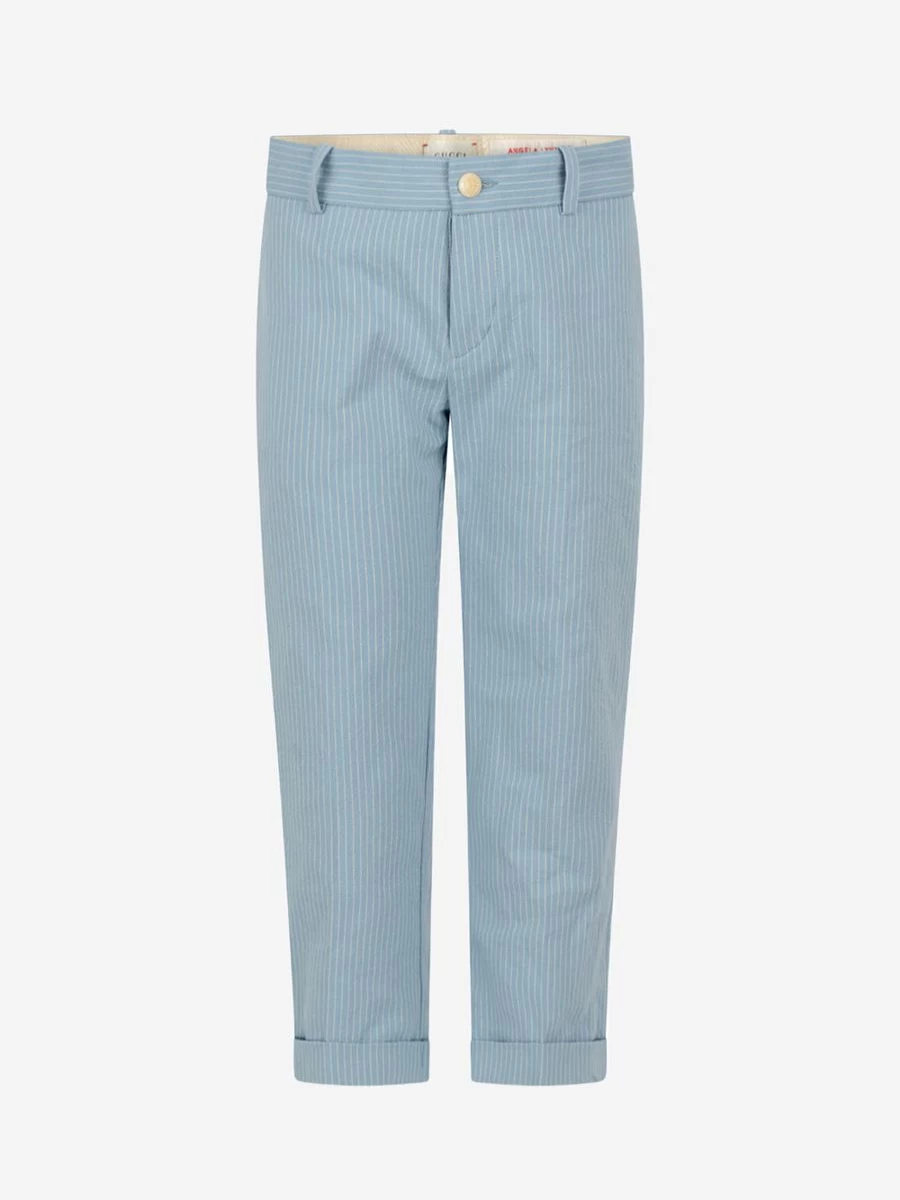 Gucci Kids Boys' Lightweight Striped Cotton Pants for Comfort and Style