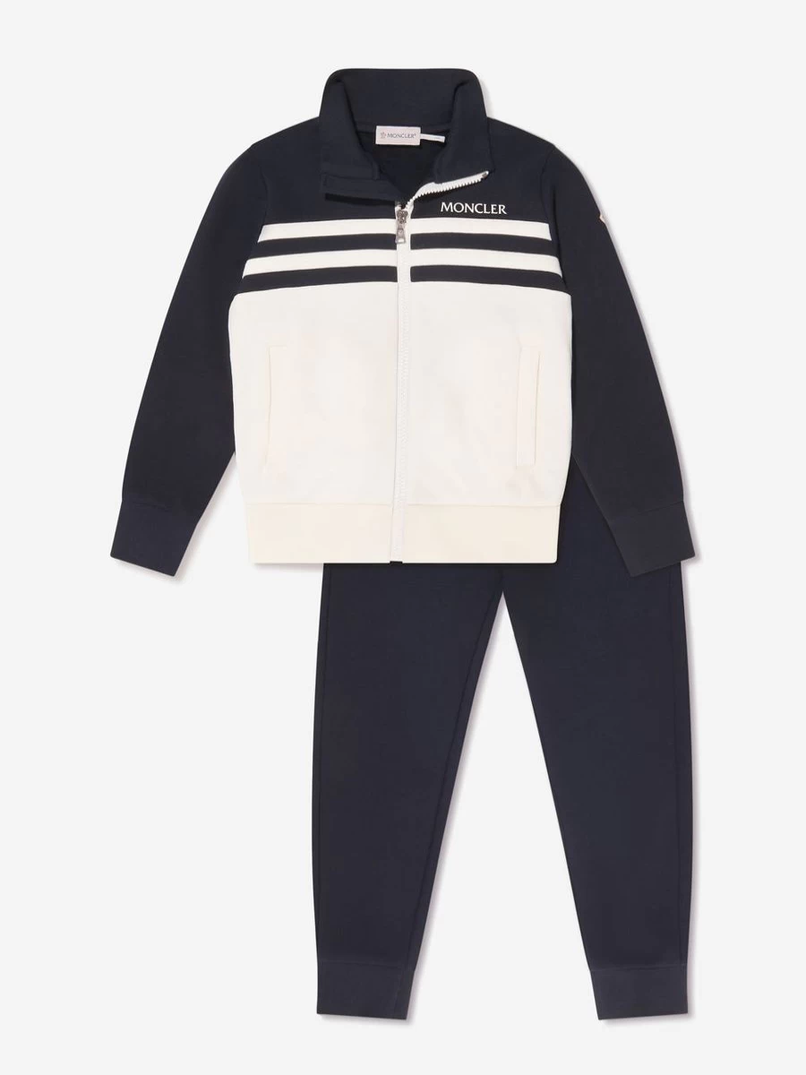 Moncler Enfant Navy Logo Tracksuit for Teen Boys – Stylish & Comfortable