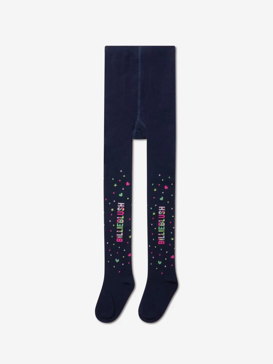 Billieblush Girls Navy Logo Tights - Stylish & Comfortable Legwear for Kids