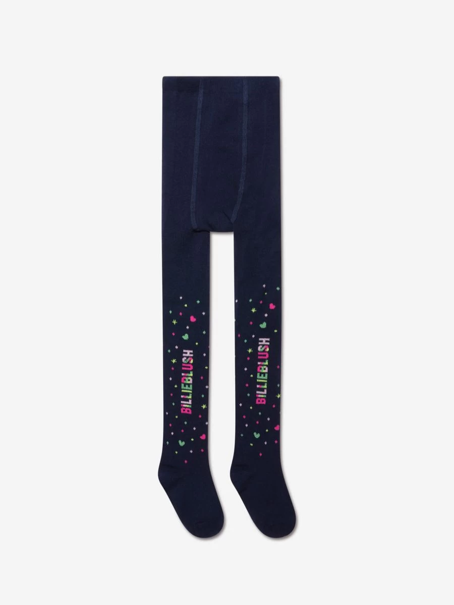 Billieblush Girls Navy Logo Tights - Stylish & Comfortable Legwear for Kids