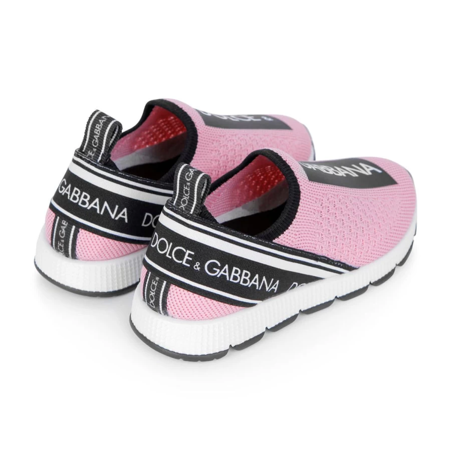 Dolce & Gabbana Kids Teen Girls Logo Slip-On Sneakers