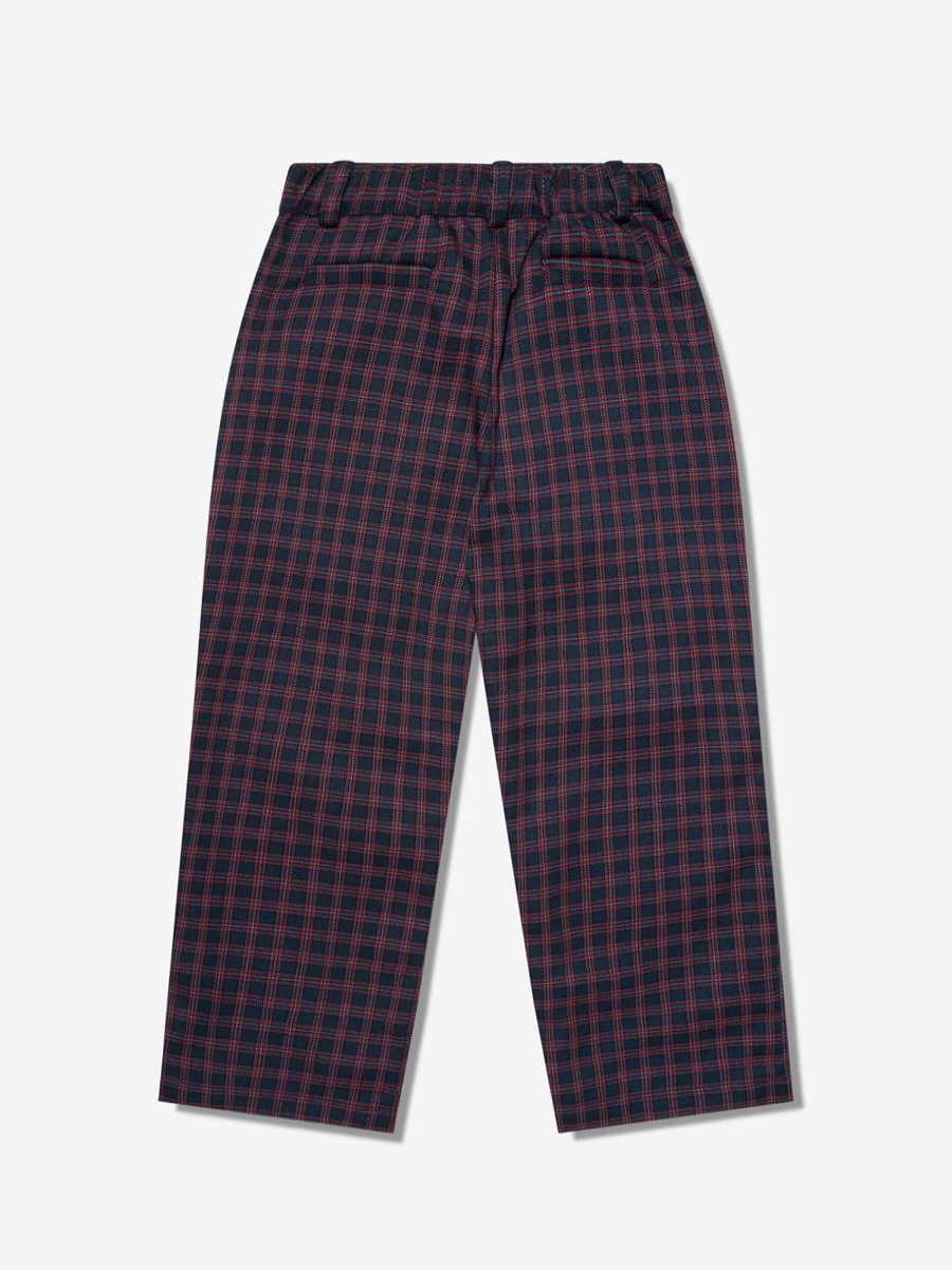 Rachel Riley Navy Mini Check Trousers for Boys - Classic Stylish Kids' Pants