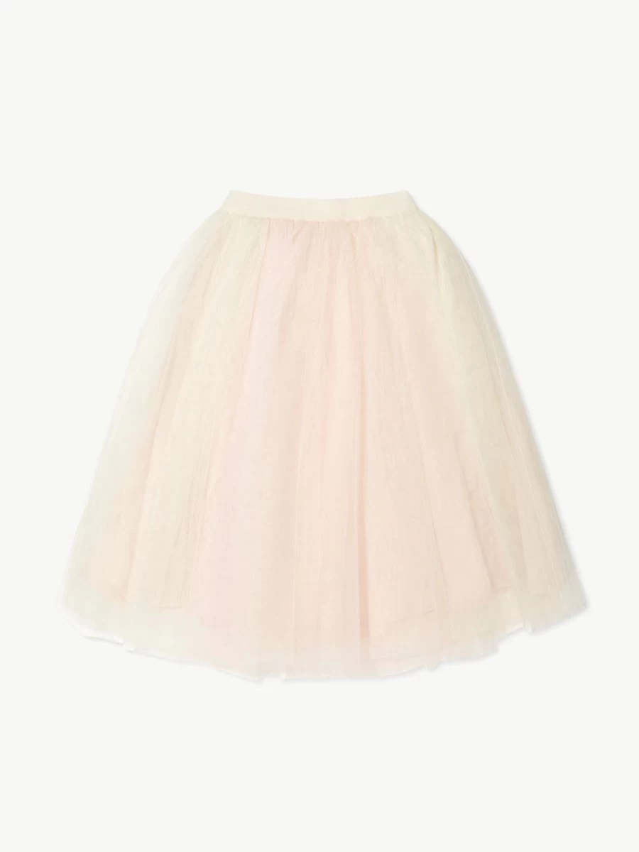 Bonpoint Teen Girls Pink Tulle Maxi Skirt - Elegant Party Dress