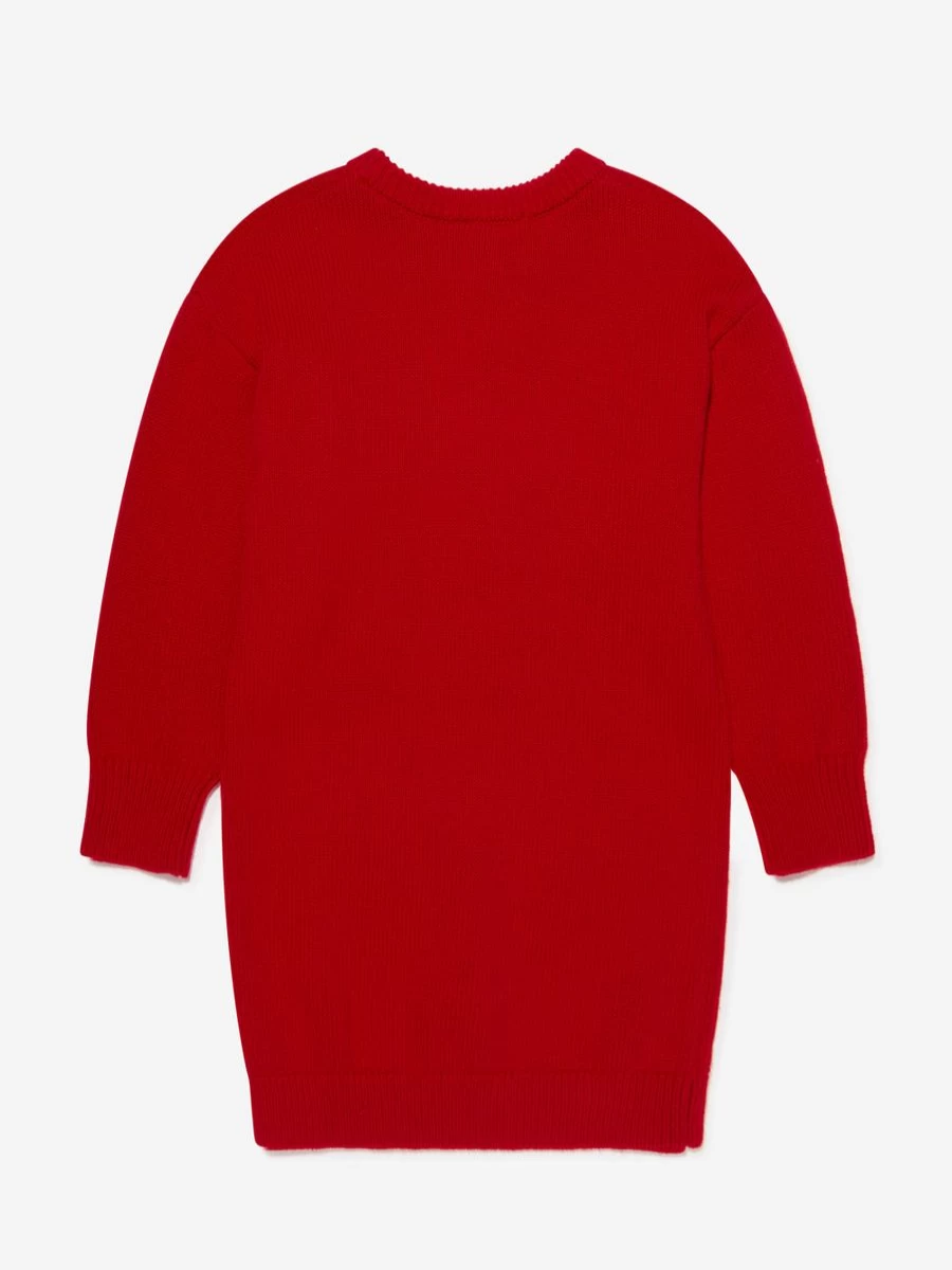 KENZO KIDS Teen Red Knitted Kotora Dress for Girls