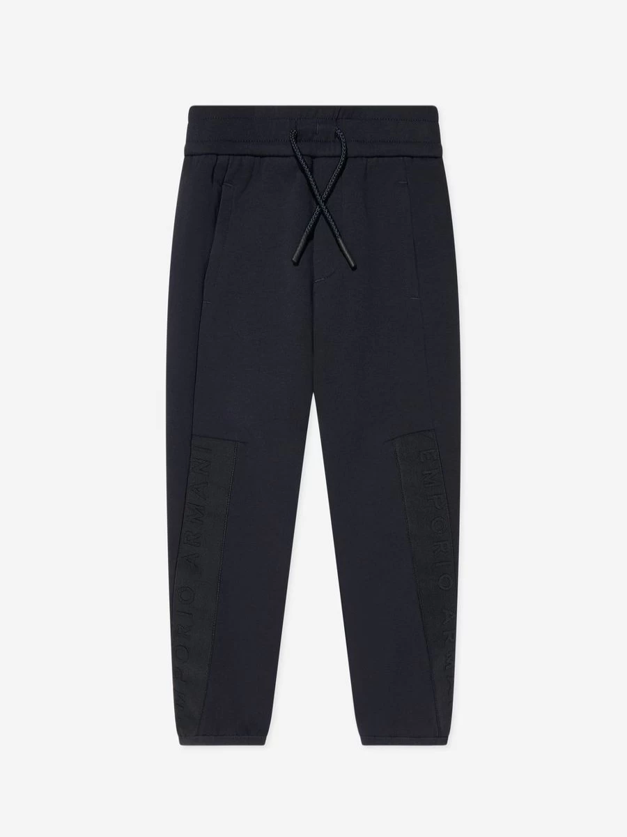 Emporio Armani Boys Navy Logo Joggers - Comfortable Athletic Pants for Active Kids