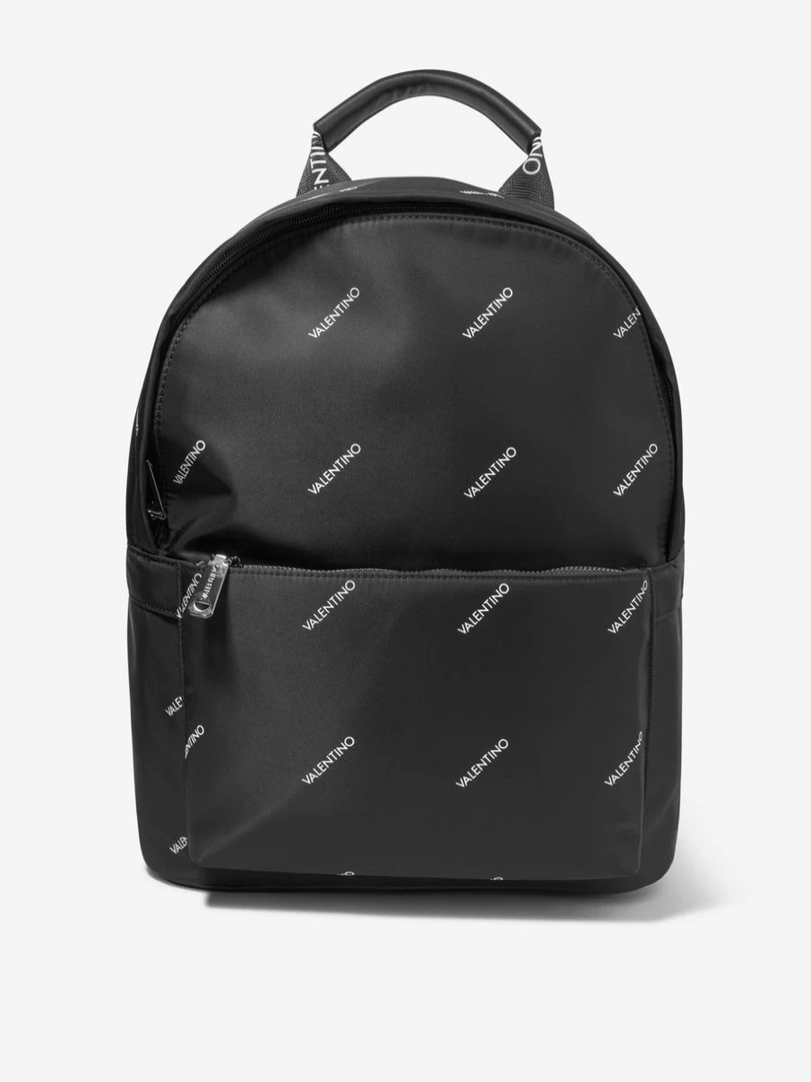 Valentino Boys Black Kimji Backpack - 15cm Width Stylish School Bag for Kids