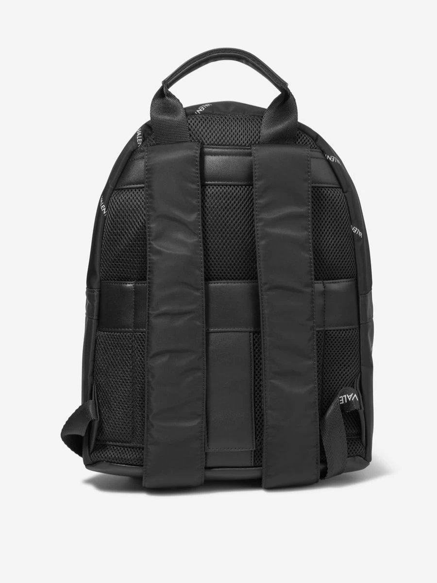 Valentino Boys Black Kimji Backpack - 15cm Width Stylish School Bag for Kids
