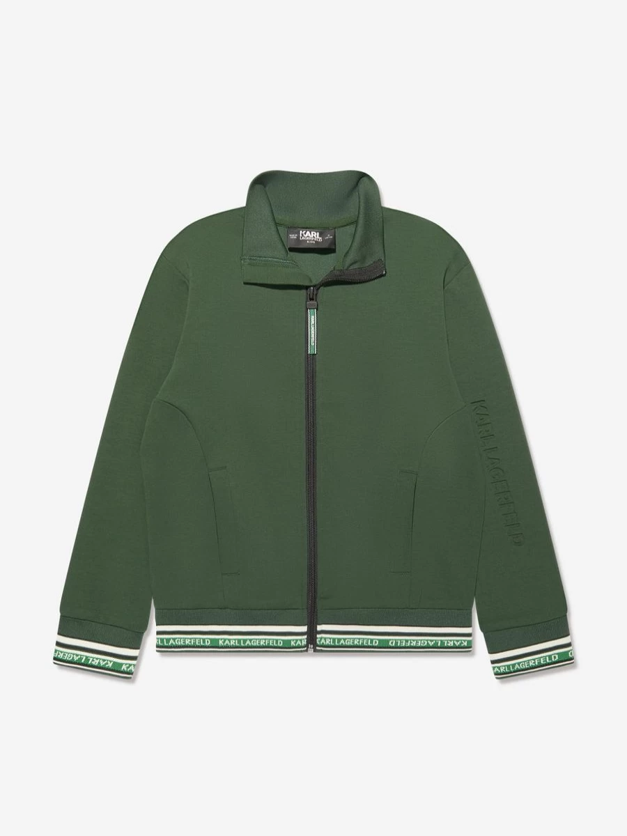 Karl Lagerfeld Boys Green Logo Track Jacket