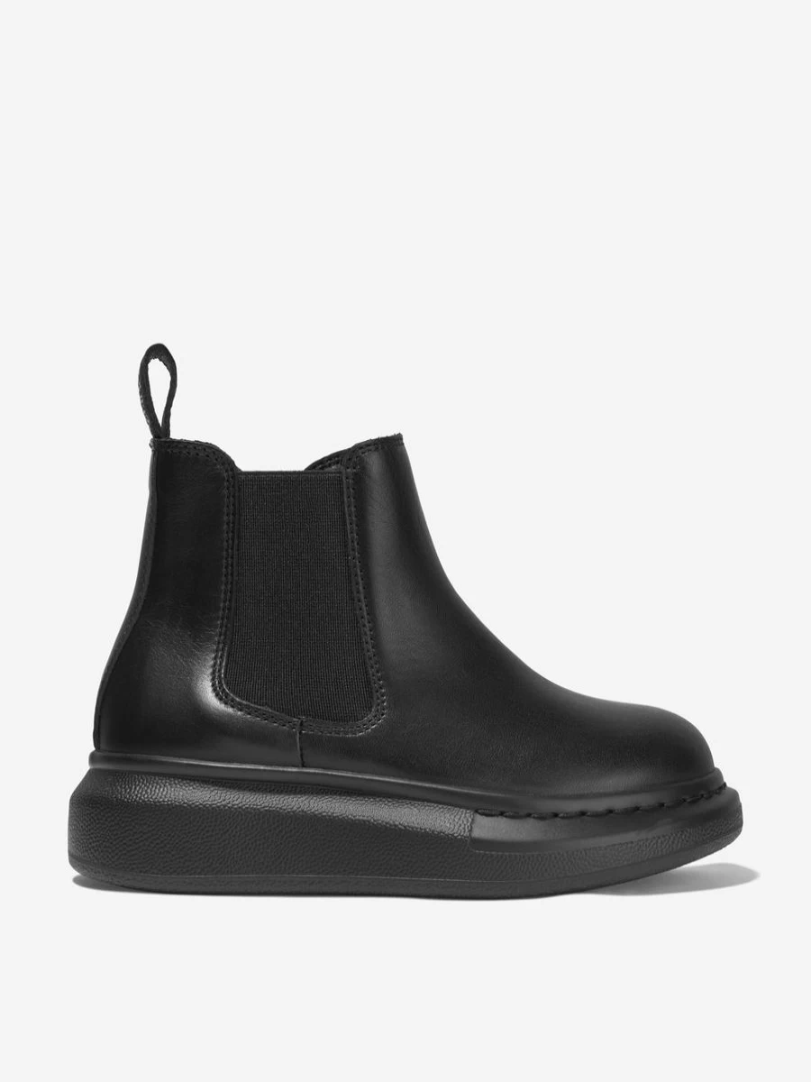 Alexander McQueen Teen Leather Chunky Sole Chelsea Boots | Kids Fashion Footwear