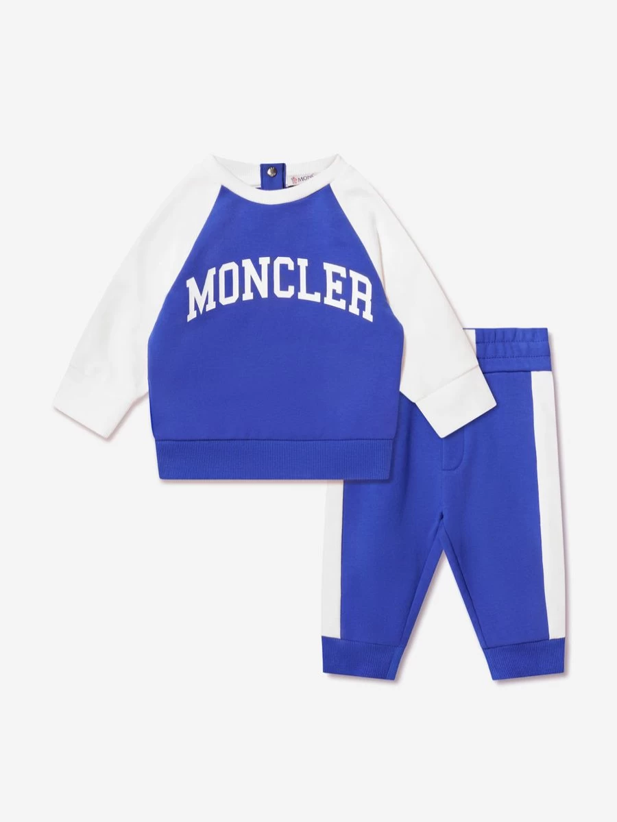 Moncler Enfant Baby Boys Blue Logo Tracksuit - Comfortable & Stylish Outfit
