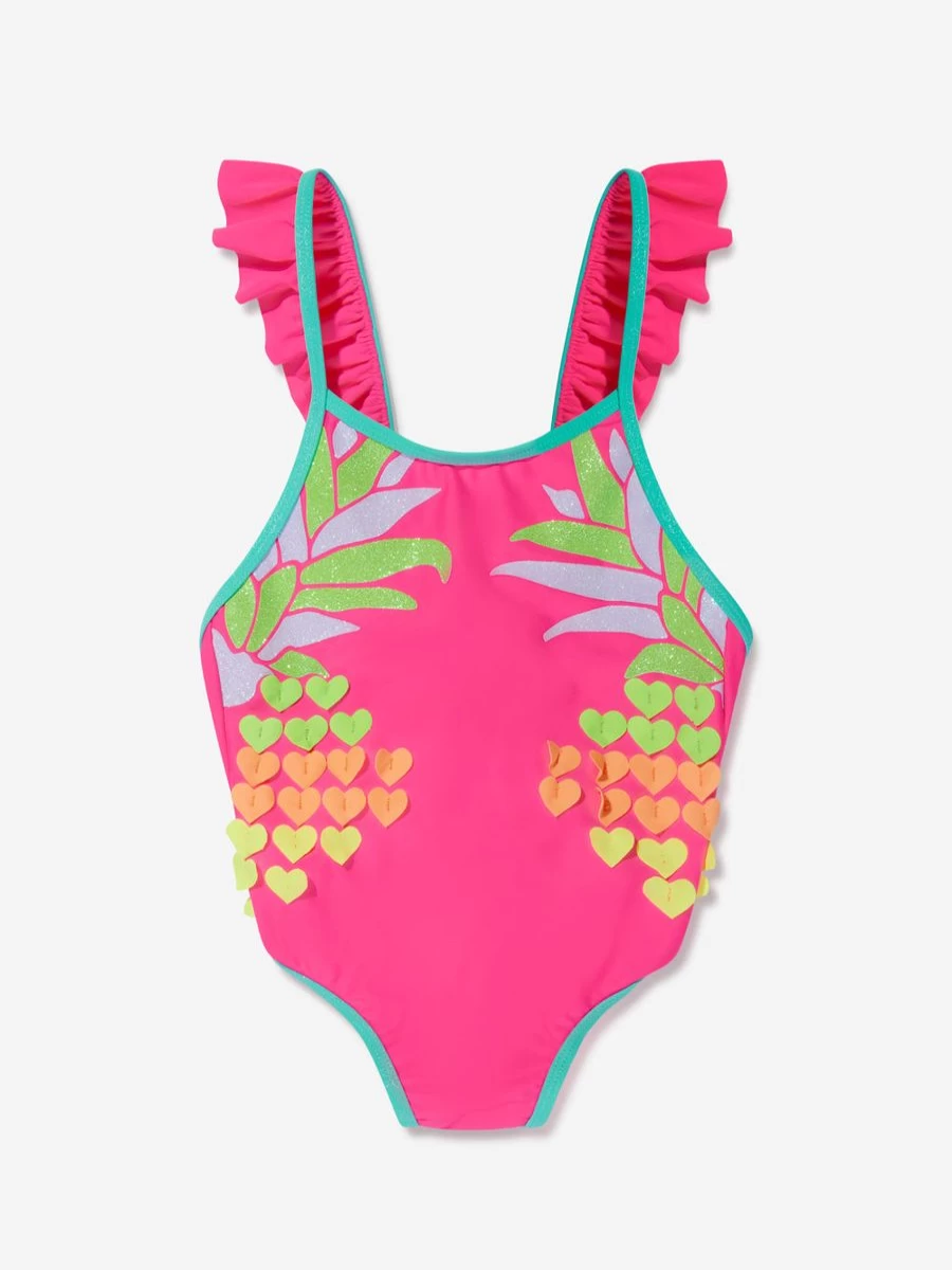 "Billieblush Teen Girls Pink Big Love One-Piece Swimming Costume"