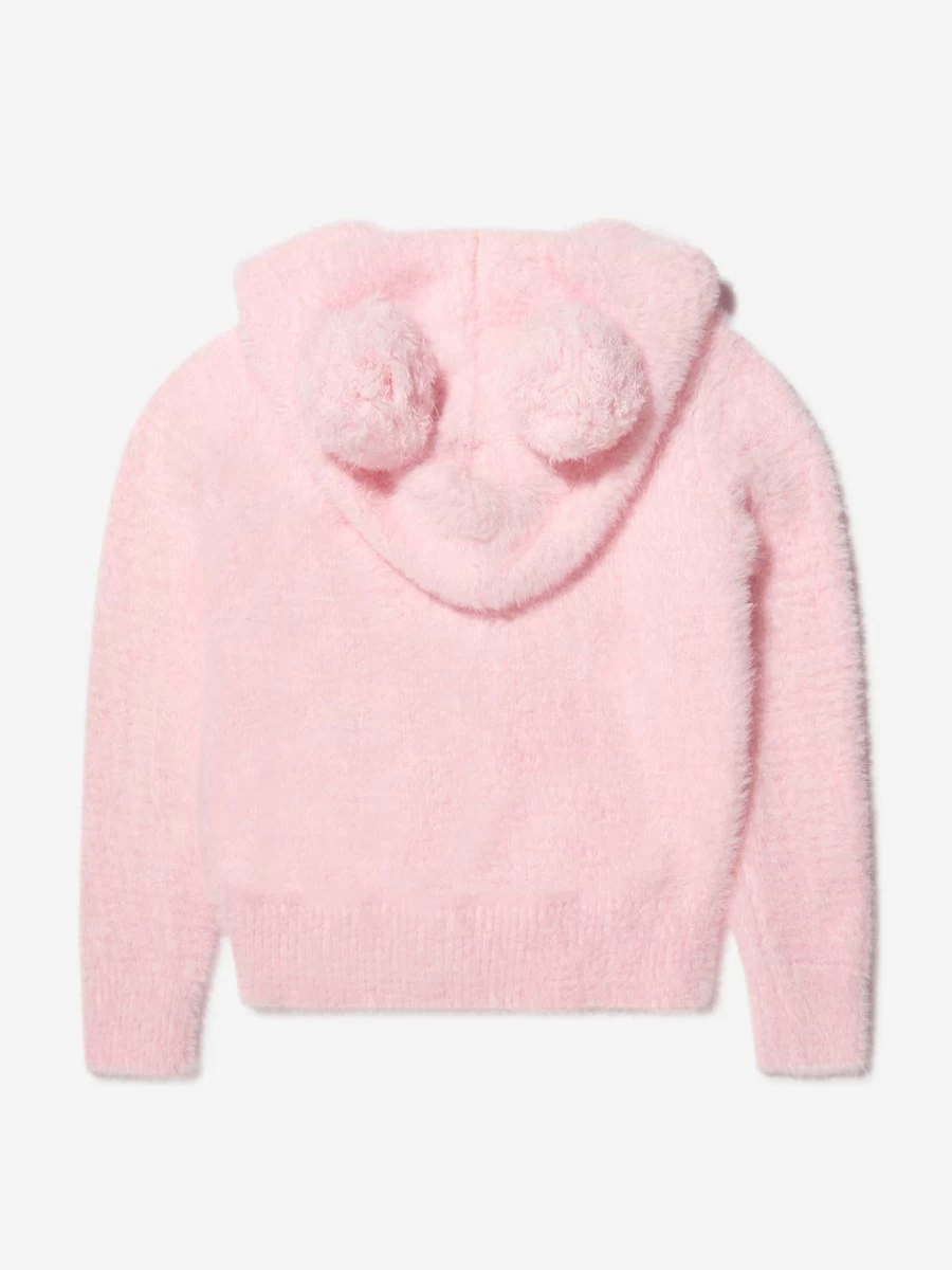 Chiara Ferragni Girls Fluffy Hoodie with Ears - Cute Zip Up Jacket for Kids