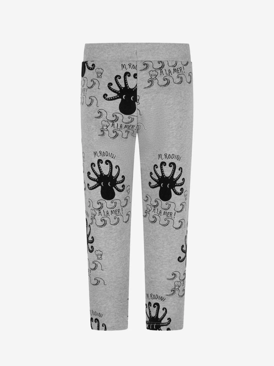 Mini Rodini Girls' Cotton Octopus Print Joggers - Comfortable Kids' Pants