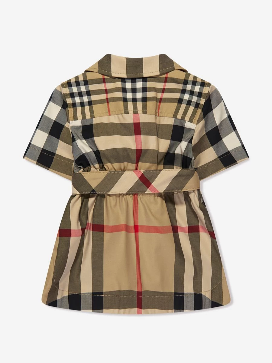 Burberry Kids Baby Girls Beige Mini Clotilde Check Dress