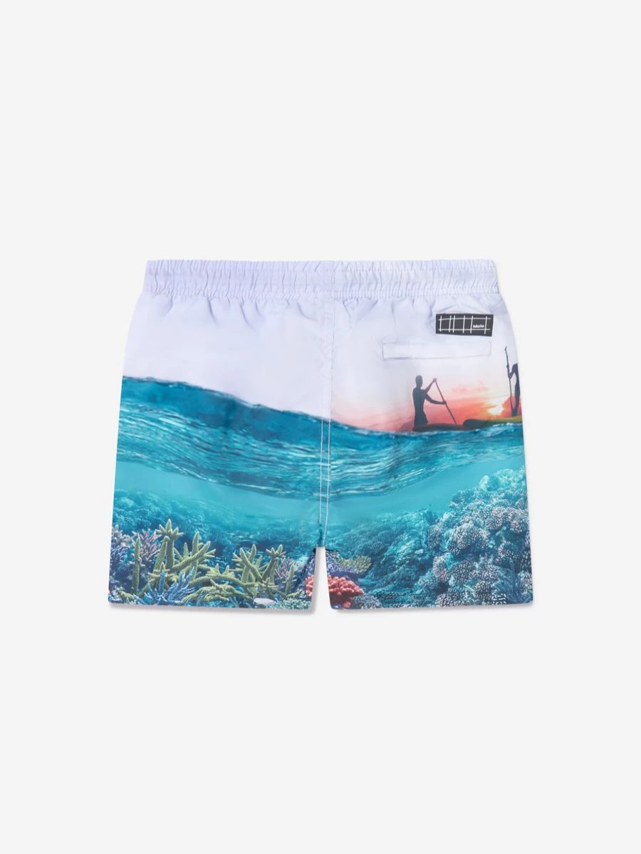 Molo Baby Boys' Ocean Explore Niko Multicolored Swim Shorts