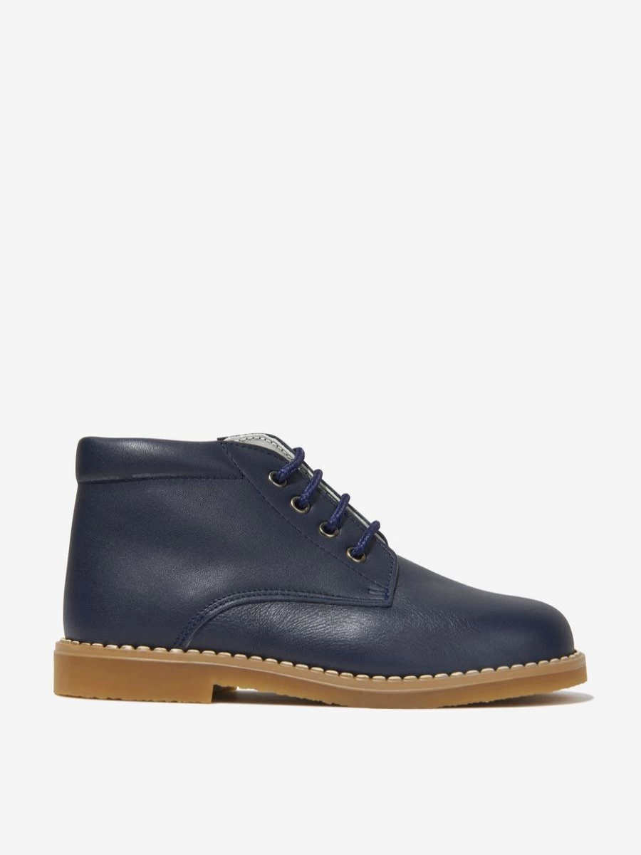 Andanines Boys Leather Lace-Up Boots for Kids | Durable & Stylish Children's Footwear