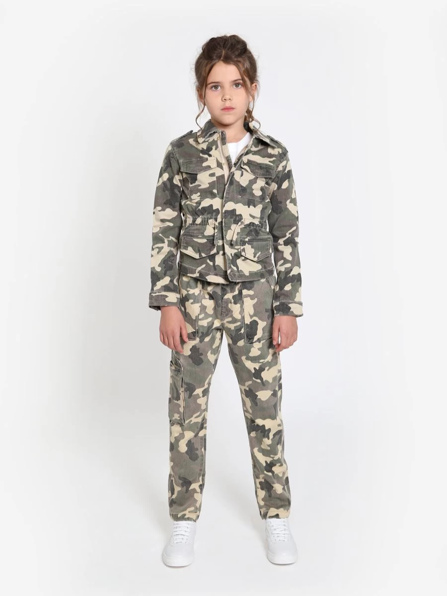 DL1961 Girls' Green Camouflage Jackson Joggers for Kids