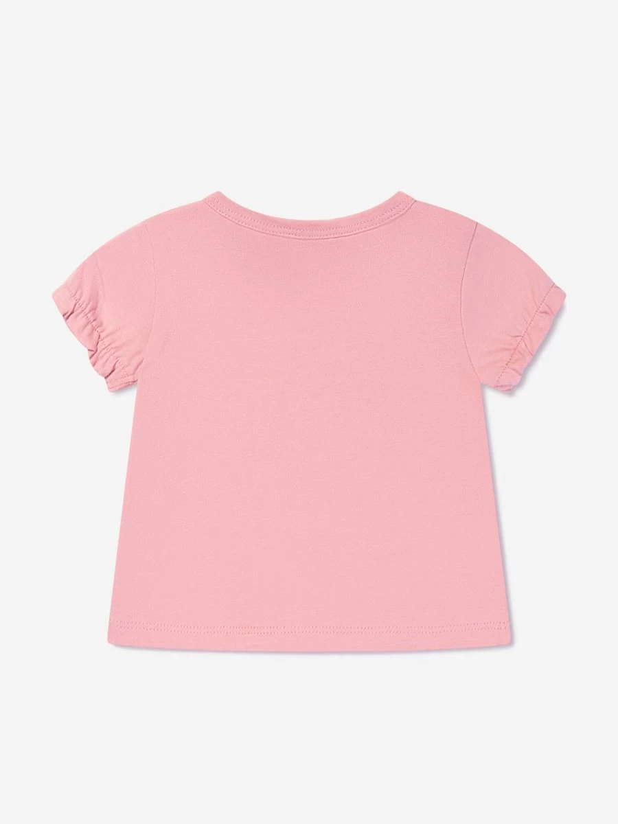 KENZO KIDS Baby Girls Pink Organic Cotton T-Shirt and Pants Set