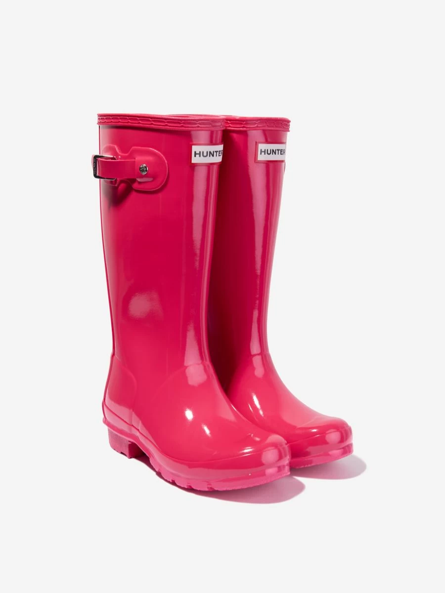 Hunter Original Gloss Pink Wellington Boots for Girls