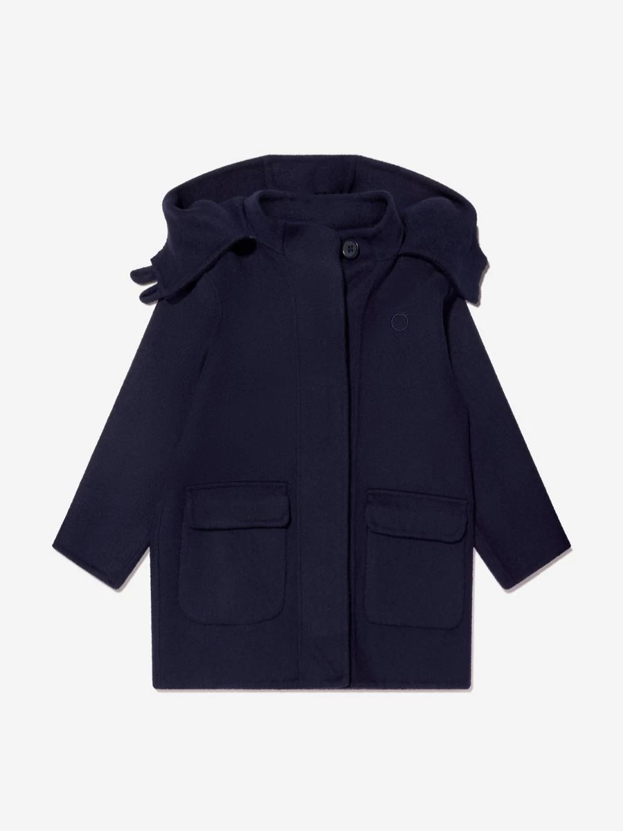 Trussardi Boys Navy Long Coat – Stylish Gawir Trench Coat for Kids