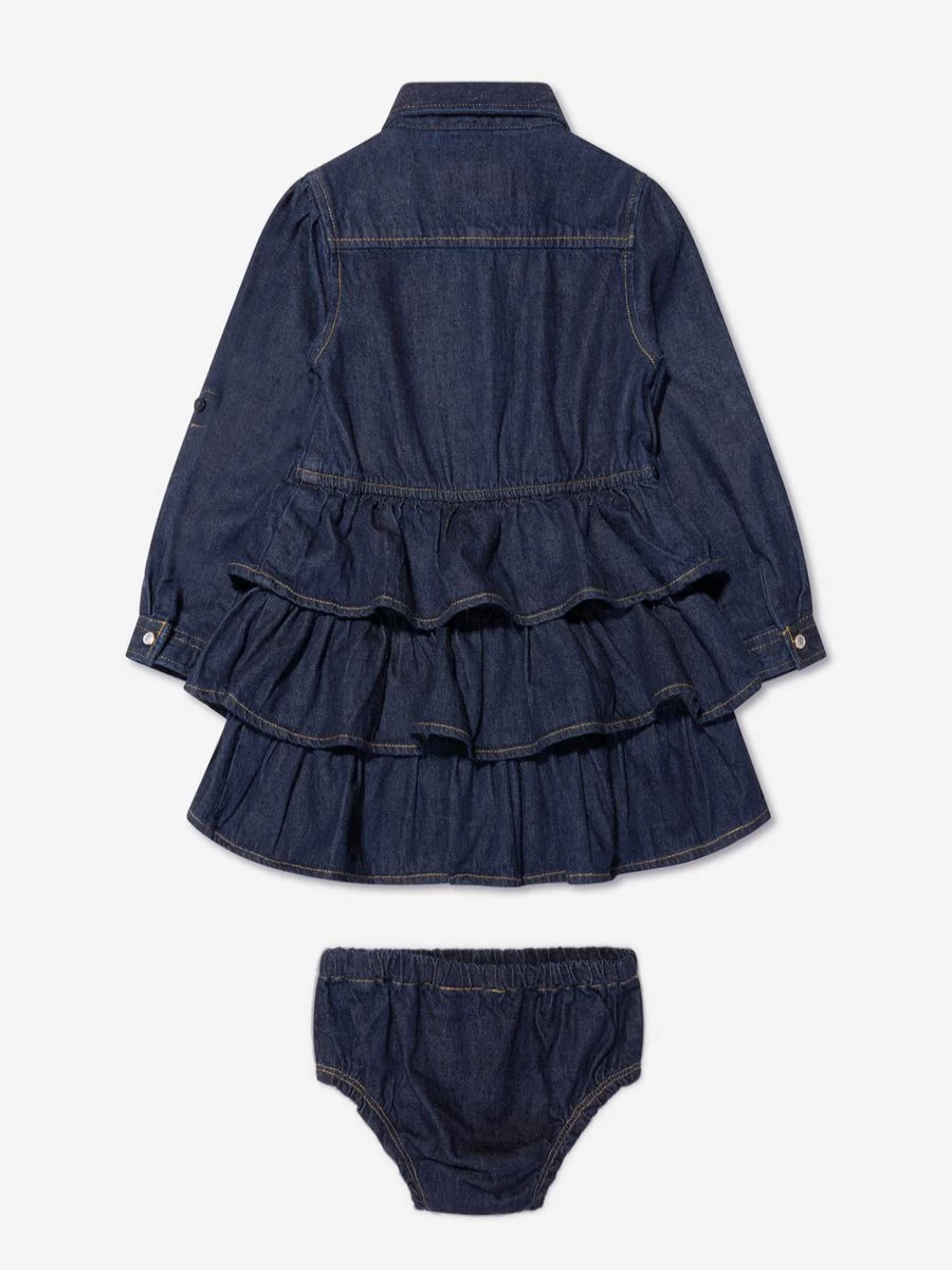 Guess Baby Girls' Blue Denim Dress - Cute & Comfortable Toddler Outfit