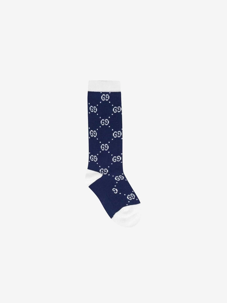 Gucci Kids Girls Logo Embroidered Cotton Ankle Socks for Toddlers and Children