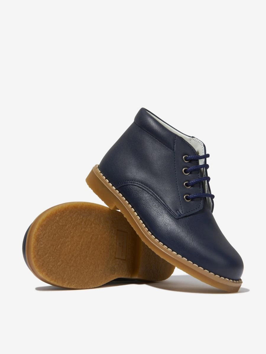 Andanines Baby Boys Leather Lace-Up Boots | Comfortable & Stylish First Walkers Shoes