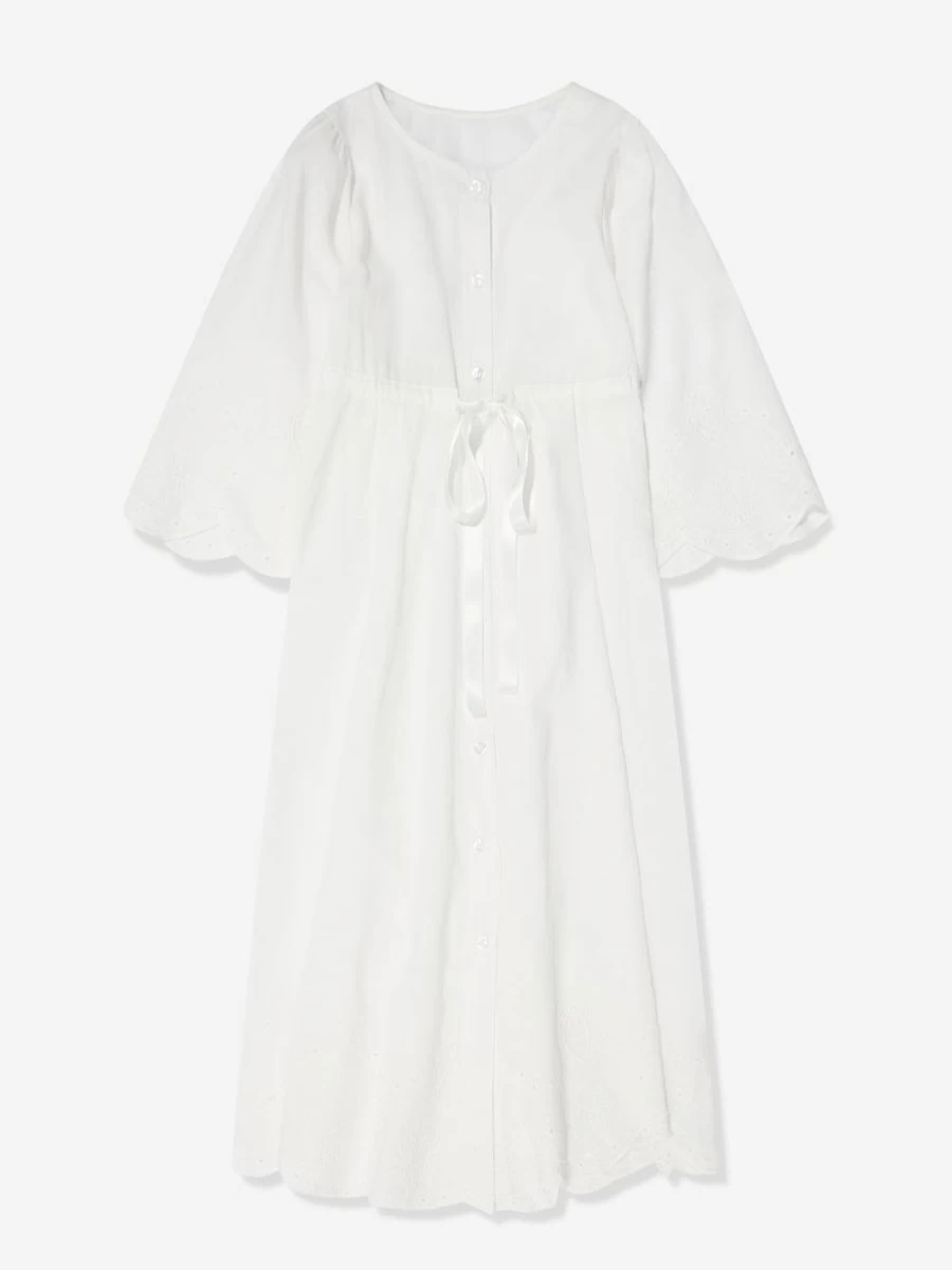 Amiki Children Girls Anetta White Nightdress - Comfortable Sleepwear for Kids