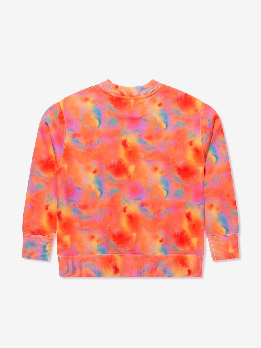 Off-White Girls Abstract Multicolor AOP Sweatshirt - Stylish Graphic Print Pullover