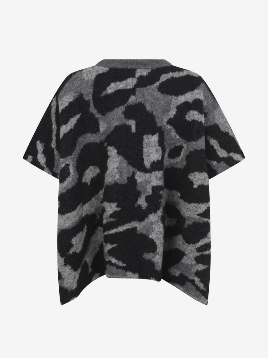 Stella McCartney Kids Girls Camo Wool Poncho Coat - Warm Winter Outerwear for Girls