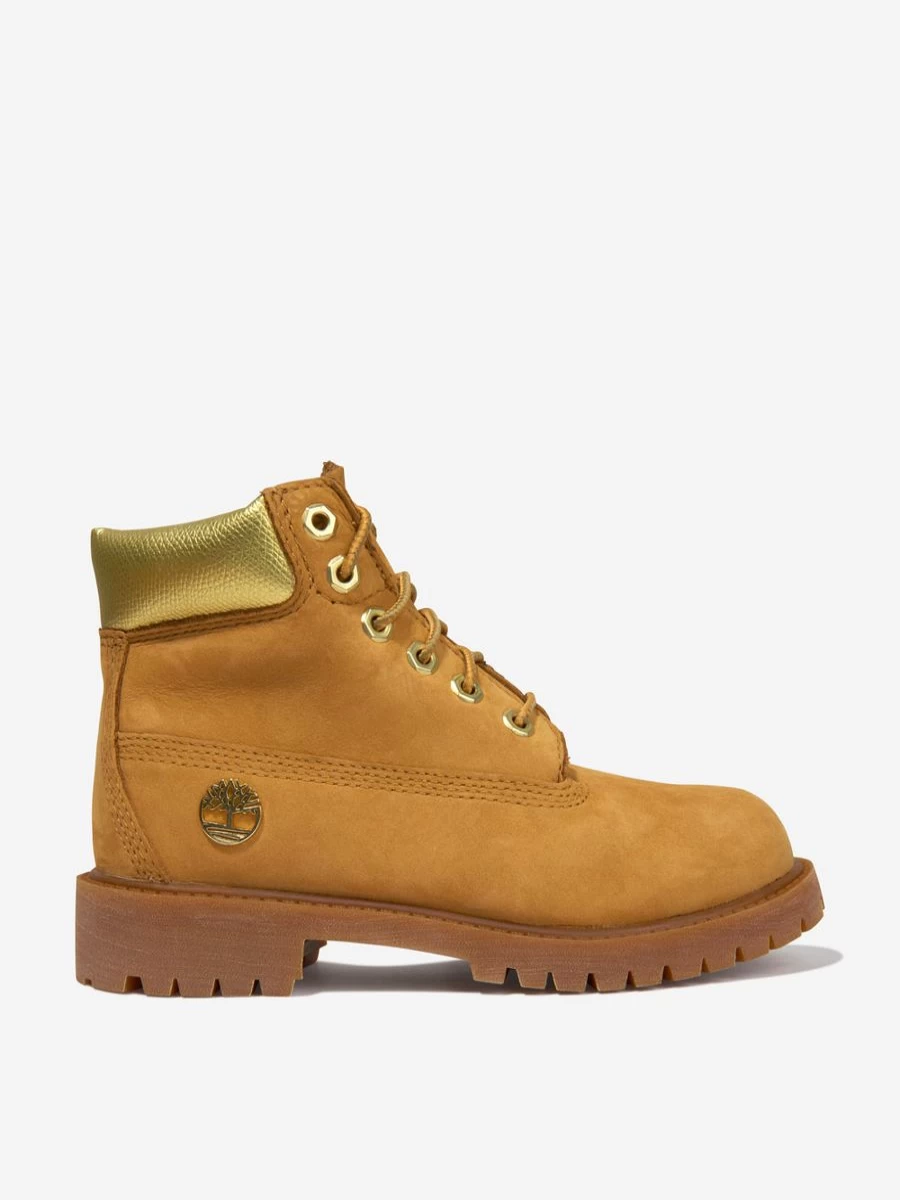 Timberland Teen Nubuck 6 Inch Premium Boots - Durable & Stylish Waterproof Footwear for Teens