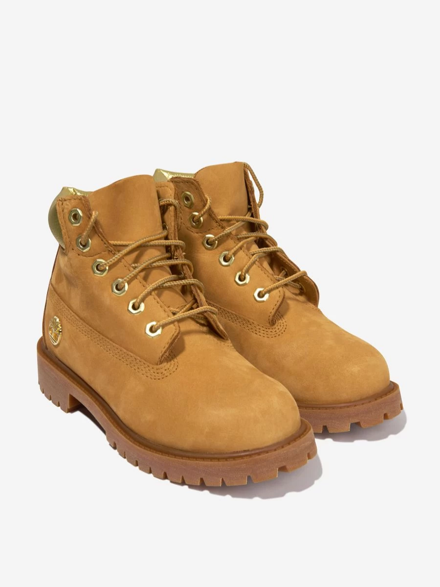 Timberland Teen Nubuck 6 Inch Premium Boots - Durable & Stylish Waterproof Footwear for Teens