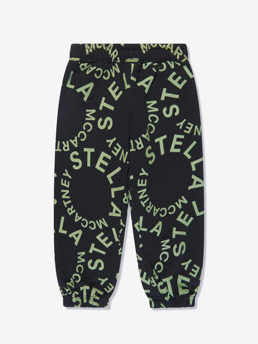 Stella McCartney Kids Boys Black Logo Joggers Pants