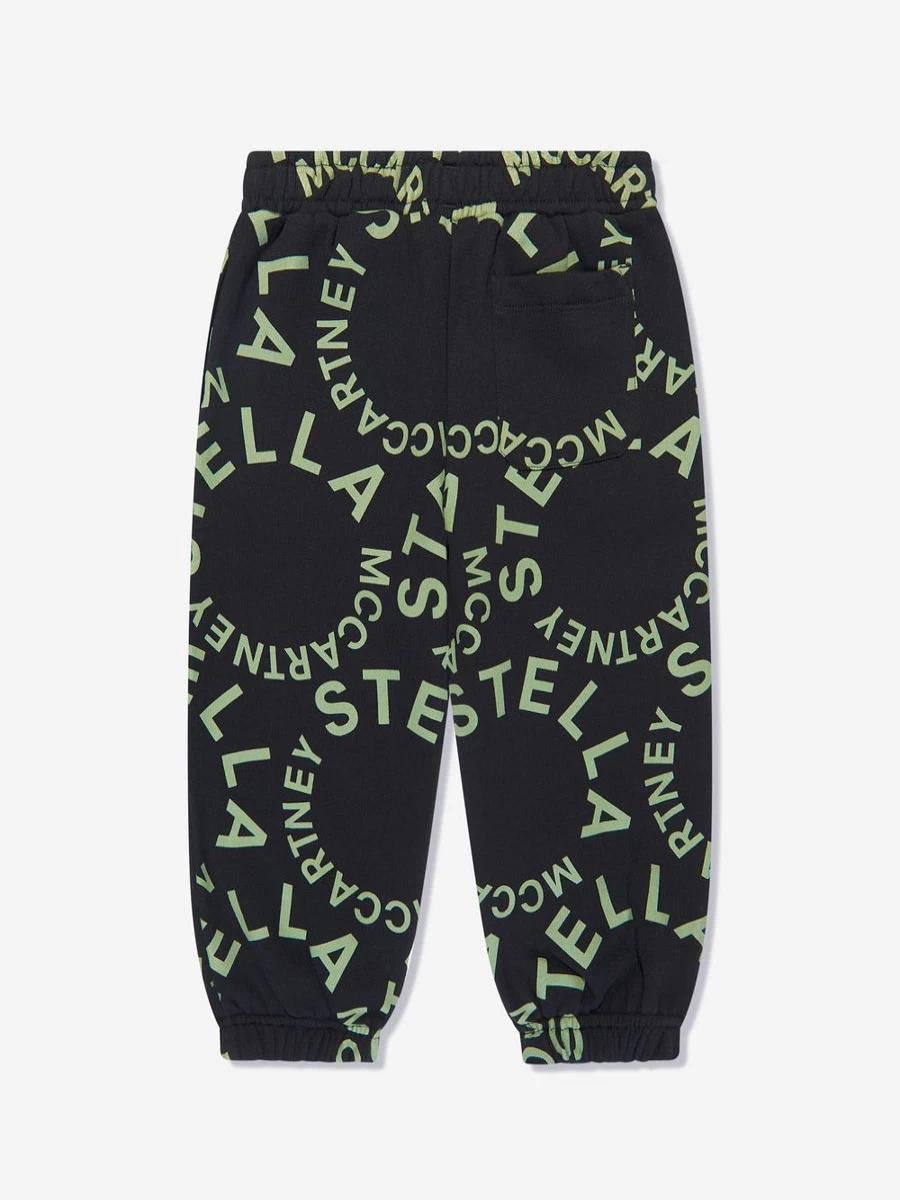 Stella McCartney Kids Boys Black Logo Joggers Pants