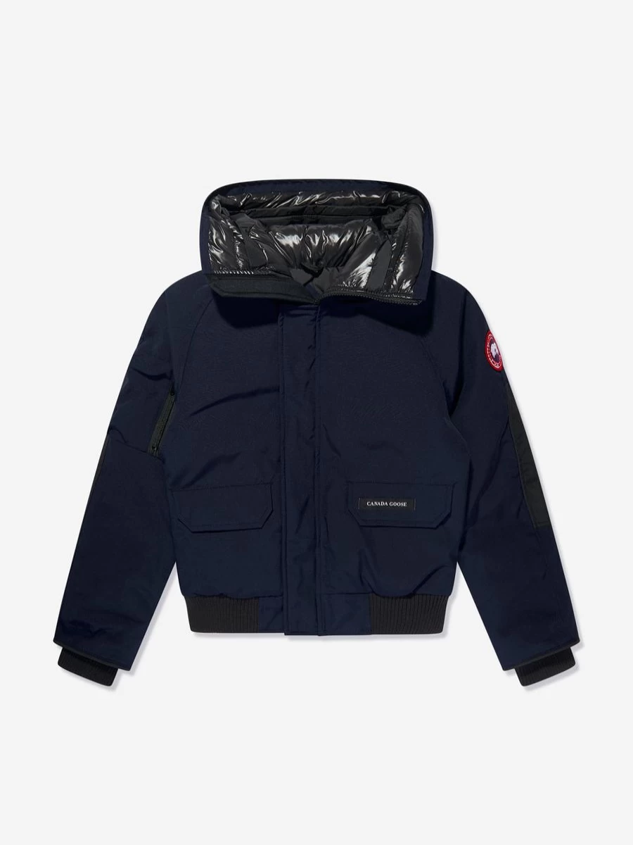 Canada Goose Boys Kids Chilliwack Bomber Jacket - Navy Blue Winter Coat