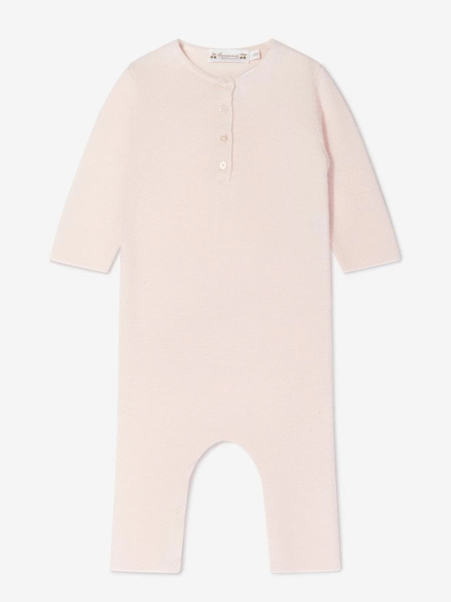 Bonpoint Baby Girls Cashmere Romper - Luxurious Soft Jumpsuit for Infants & Toddlers