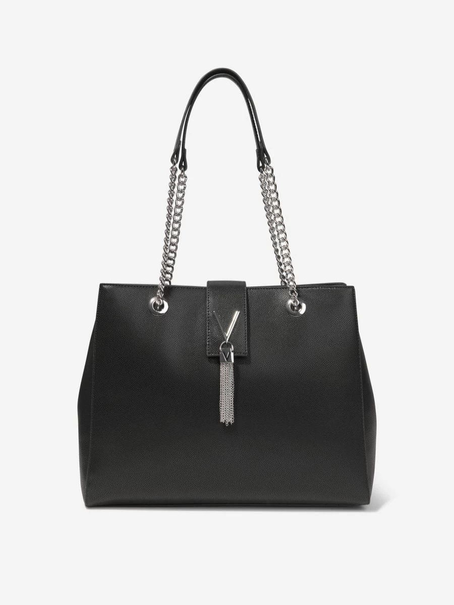 Valentino Girls Divina Small Shopping Bag in Black | 14cm Width