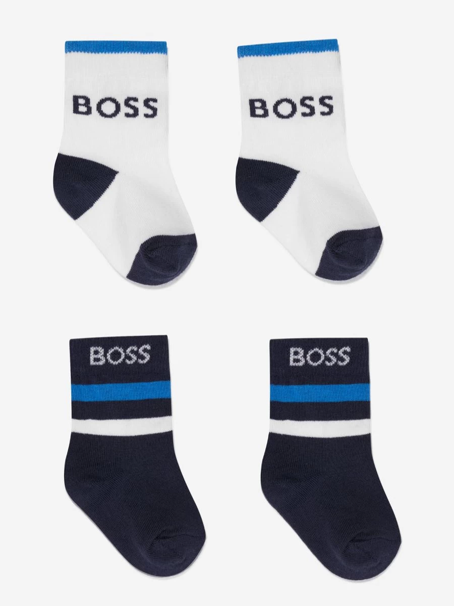 BOSS Baby Boys Navy Socks Set - Soft & Comfortable Toddler Socks