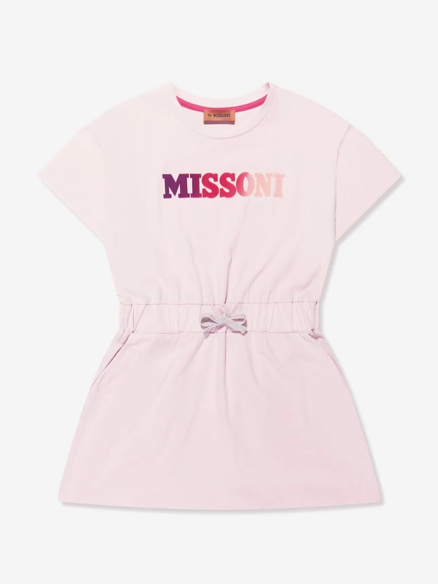Missoni Teen Girls Pink Logo Jersey Dress