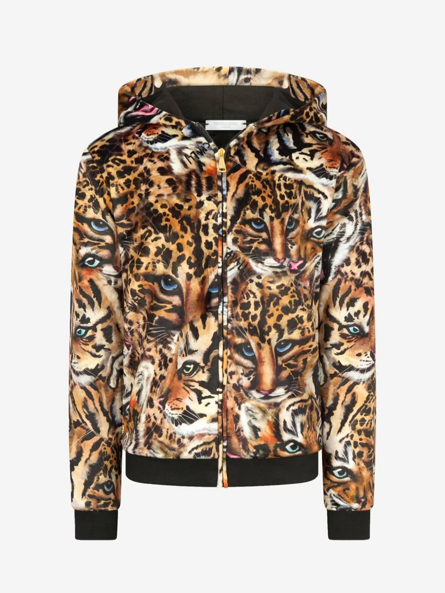 Roberto Cavalli Girls' Fashion Sweatshirt - Trendy Cotton Blend Top for Teens