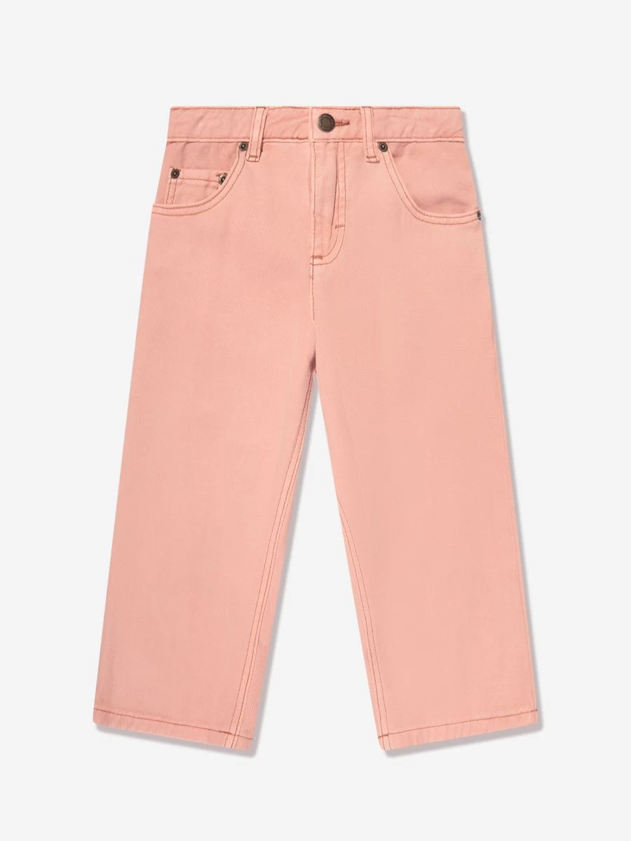 Molo Girls' Pink Regular Fit Jeans for Kids - Comfortable & Stylish