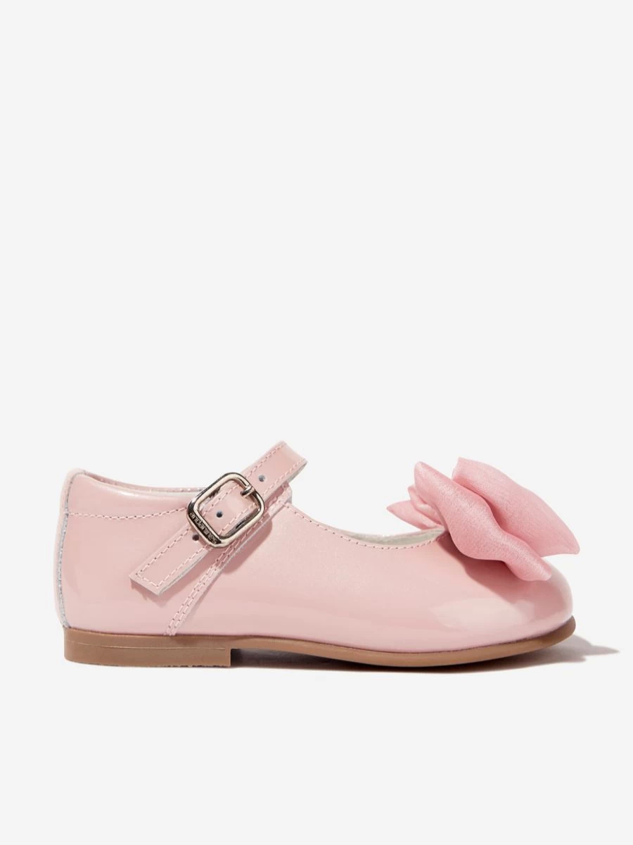 Andanines Baby Girls Mary Jane Shoes With Bow - Pink Toddler First Walkers