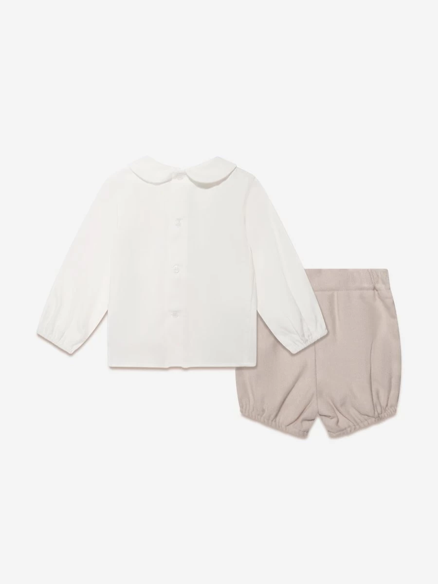 Paz Rodriguez Beige Baby Boy Outfit Set - Soft & Stylish Toddler Clothes