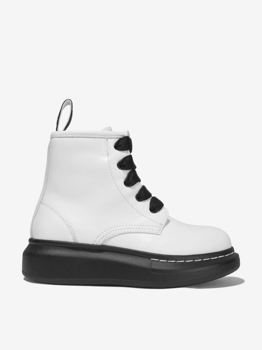Alexander McQueen Girls' Leather Lace-Up Boots for Women & Teens Fashion Footwear
