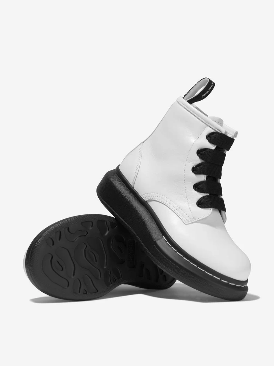 Alexander McQueen Girls' Leather Lace-Up Boots for Women & Teens Fashion Footwear