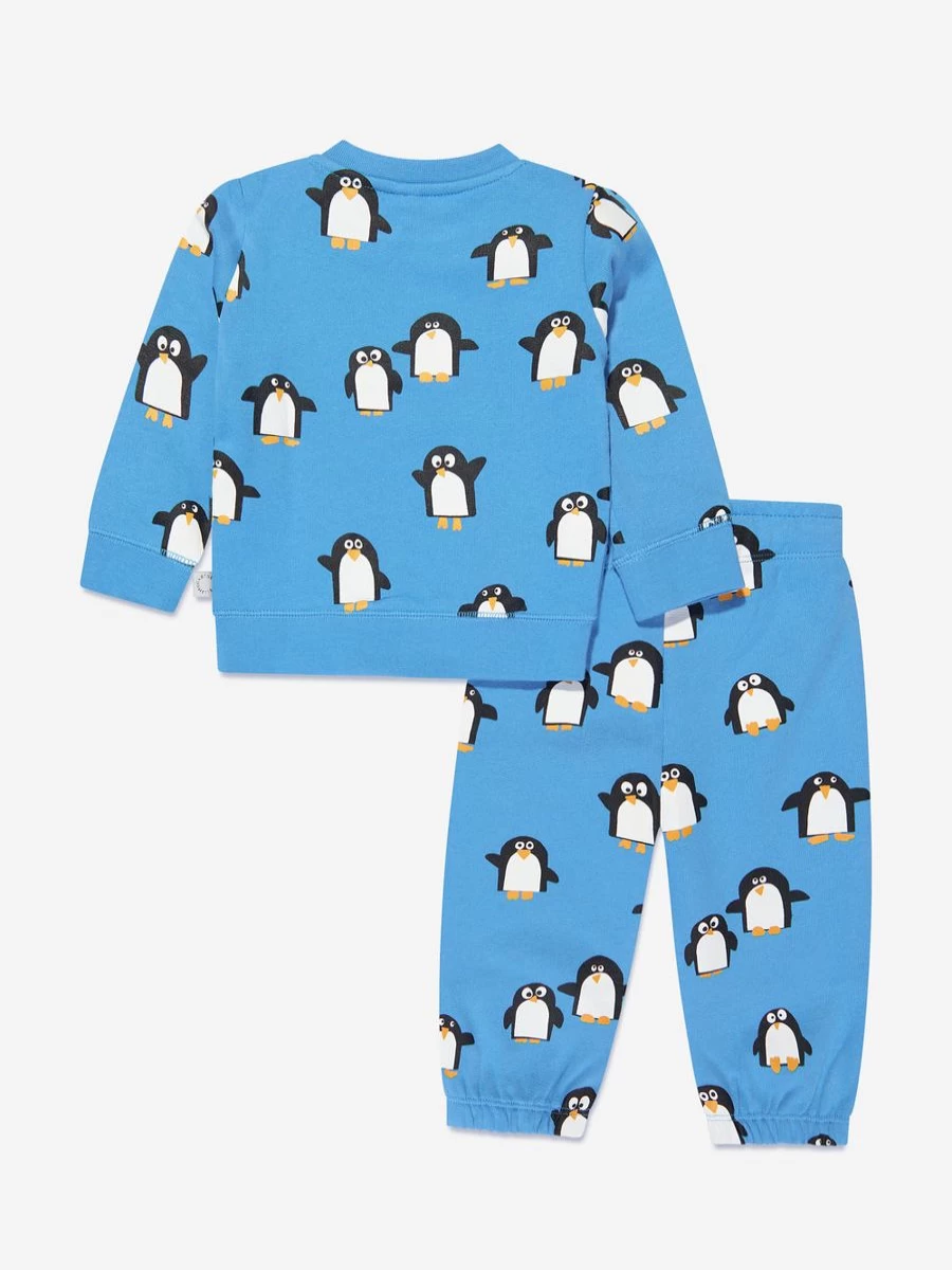 Stella McCartney Kids Baby Boys Blue Penguin Print Tracksuit
