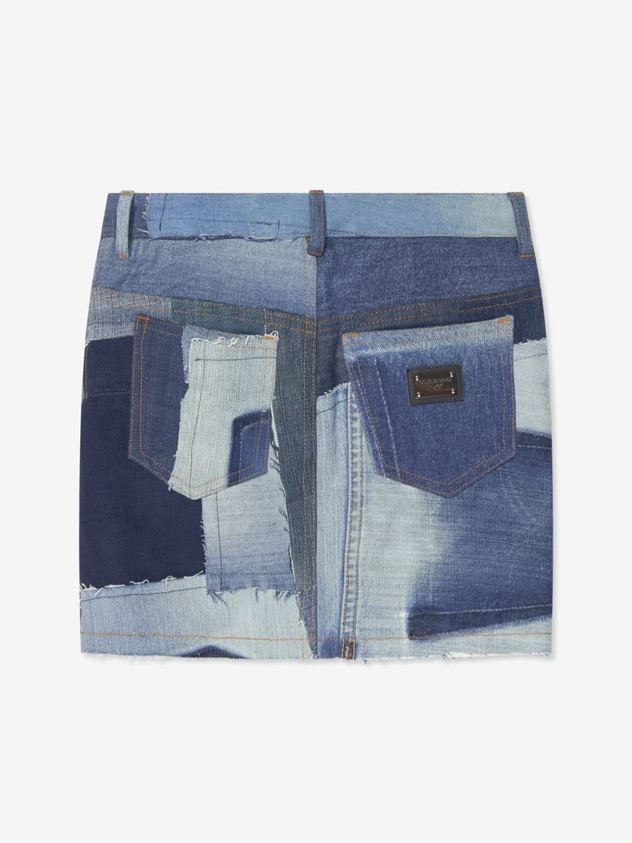 Dolce & Gabbana Kids Girls' Blue Denim Skirt | Classic Fashion for Girls