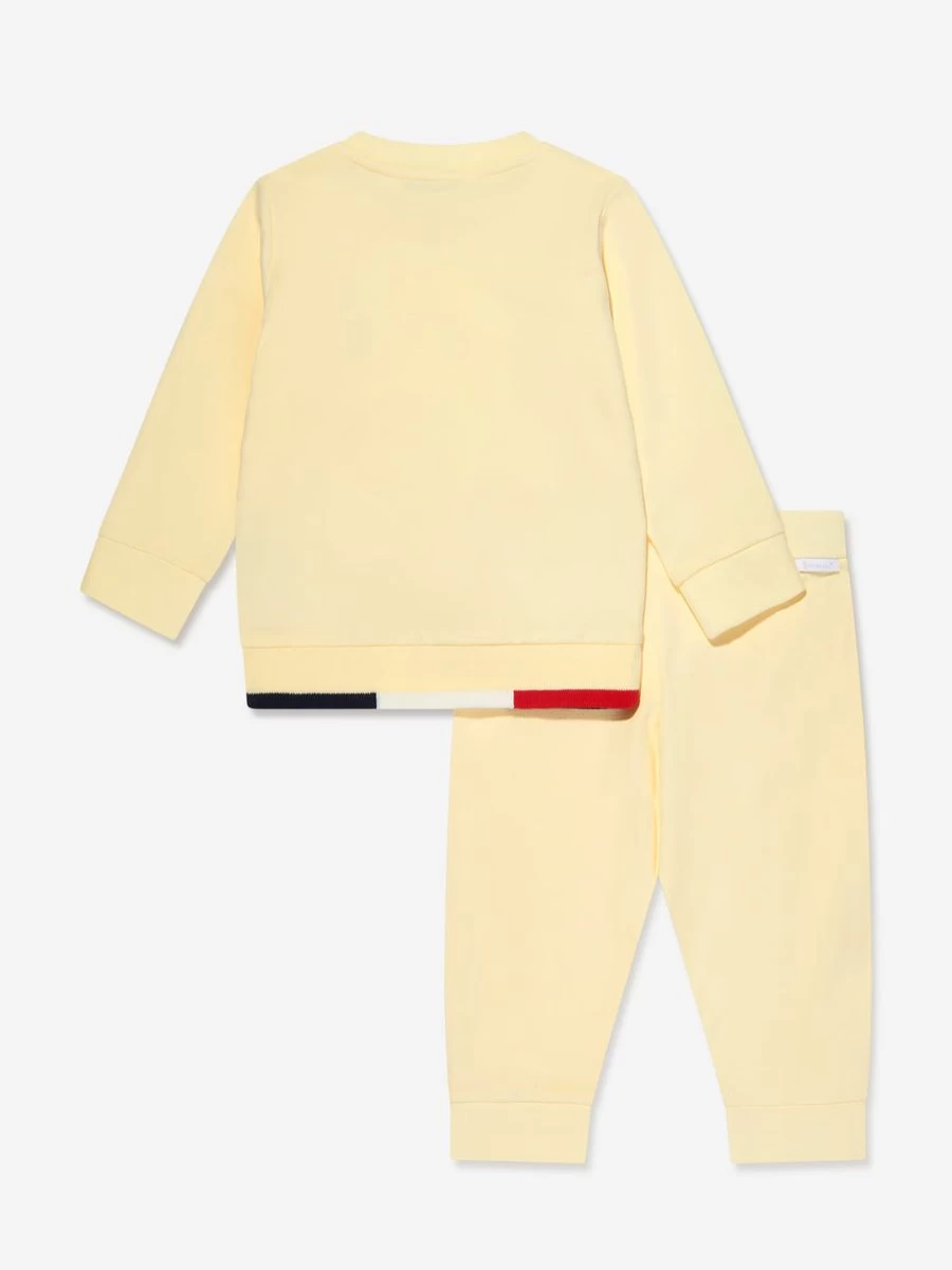 Moncler Enfant Baby Boys' Yellow Logo Embroidered Tracksuit Set